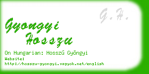 gyongyi hosszu business card