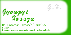 gyongyi hosszu business card